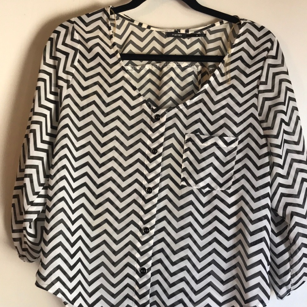 Chevron pattern blouse